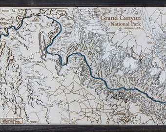 Large Grand Canyon 3-D Wooden Map