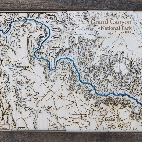 Grand Canyon 3D Wood Map