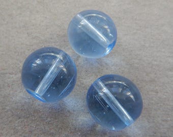 Clear blue glass rounds  DS 2827