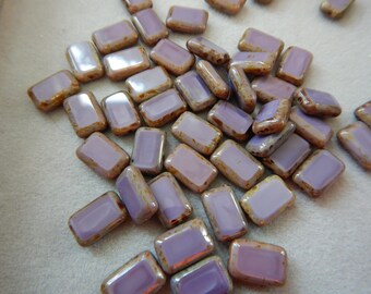 Czech glass Rectangular tablet beads DS 3300