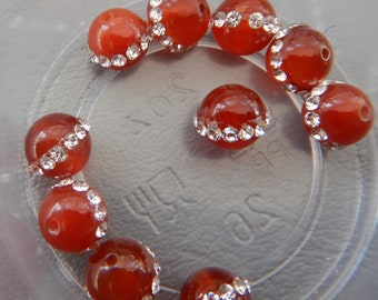 Carnelian rpounds  embedded with crystals  DS 2283, 2284