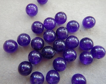 Grape purple clear glass beads  DS 3159