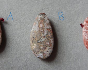 Smooth teardrop Leopard Jasper Pendants   DS 4058, 4059, 4062