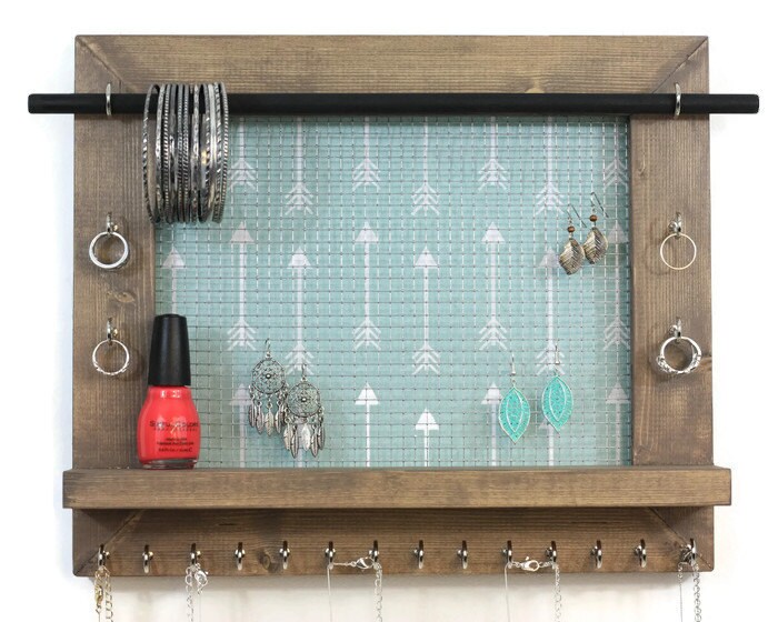 Necklace Jewelry Organizer Wall Hanging Jewelry Display Etsy