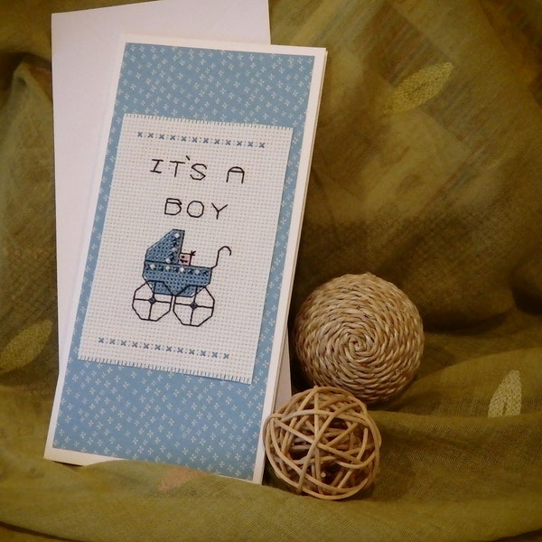 SALE: New Baby Card Its a Boy Hand Crafted Good Quality Card and Workmanship Personal Message and Direct Posting