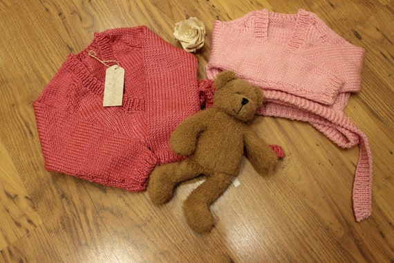Roze kids trui S-M maat vrouw daisy jas moeder en meisjes kleding cadeau voor Halloween mama en ik outfit Kleding Meisjeskleding Jacks & Jassen bloemen vest 