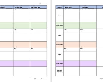 Secondary School Teacher Lesson Planner Combo Pack-Customizable