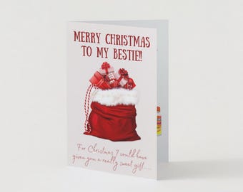 Merry Christmas Bestie Greeting Card