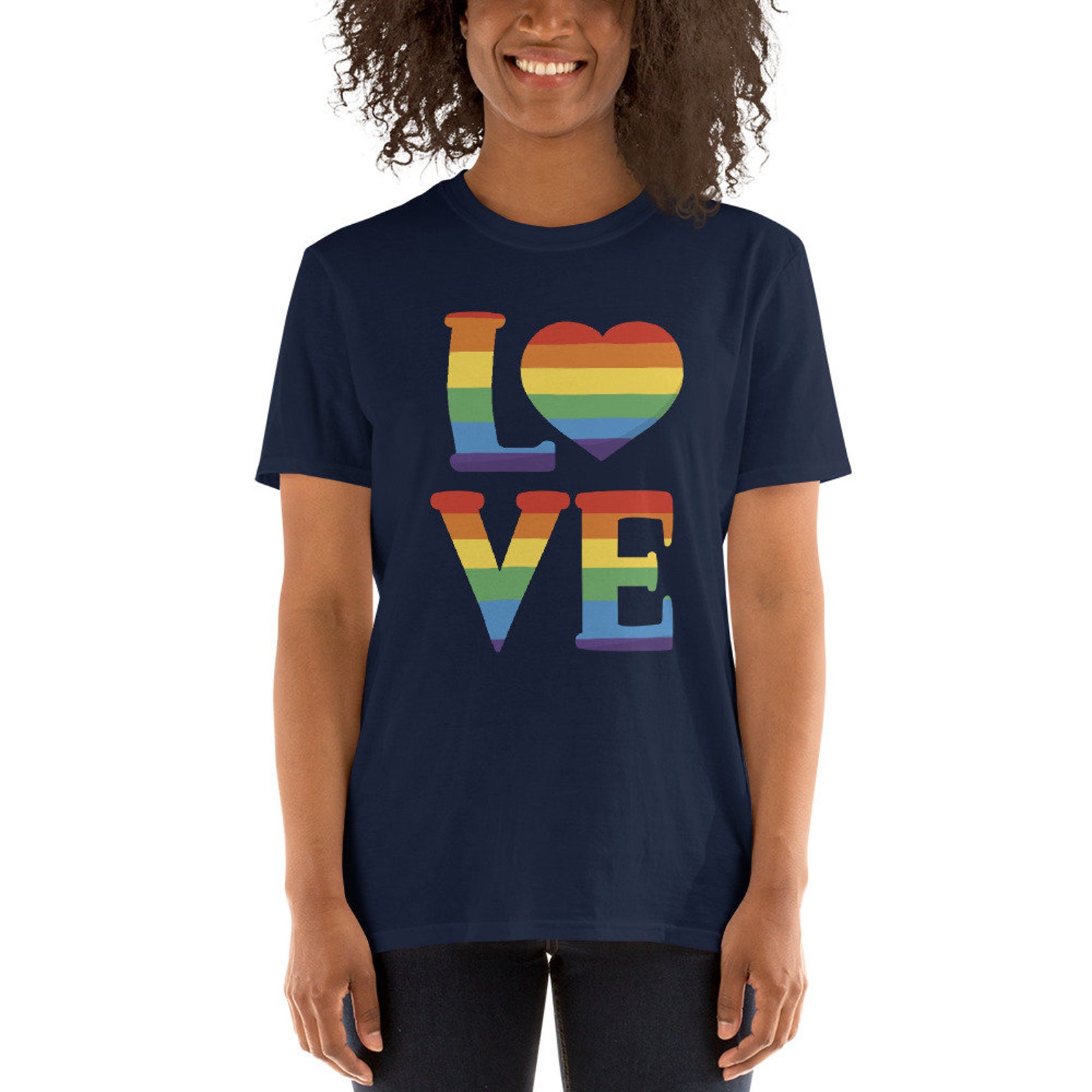 LOVE Rainbow graphic Shirt Philadelphia LOVE LGBQT shirt | Etsy