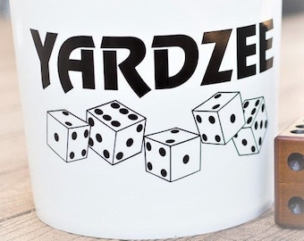 Yardzee Vinyl Decal / Laminated Yardzee Score Cards/ Lawn Game/ Wedding Games/Outdoor & camping games/Backyard dice game/ DICE NOT INCLUDED