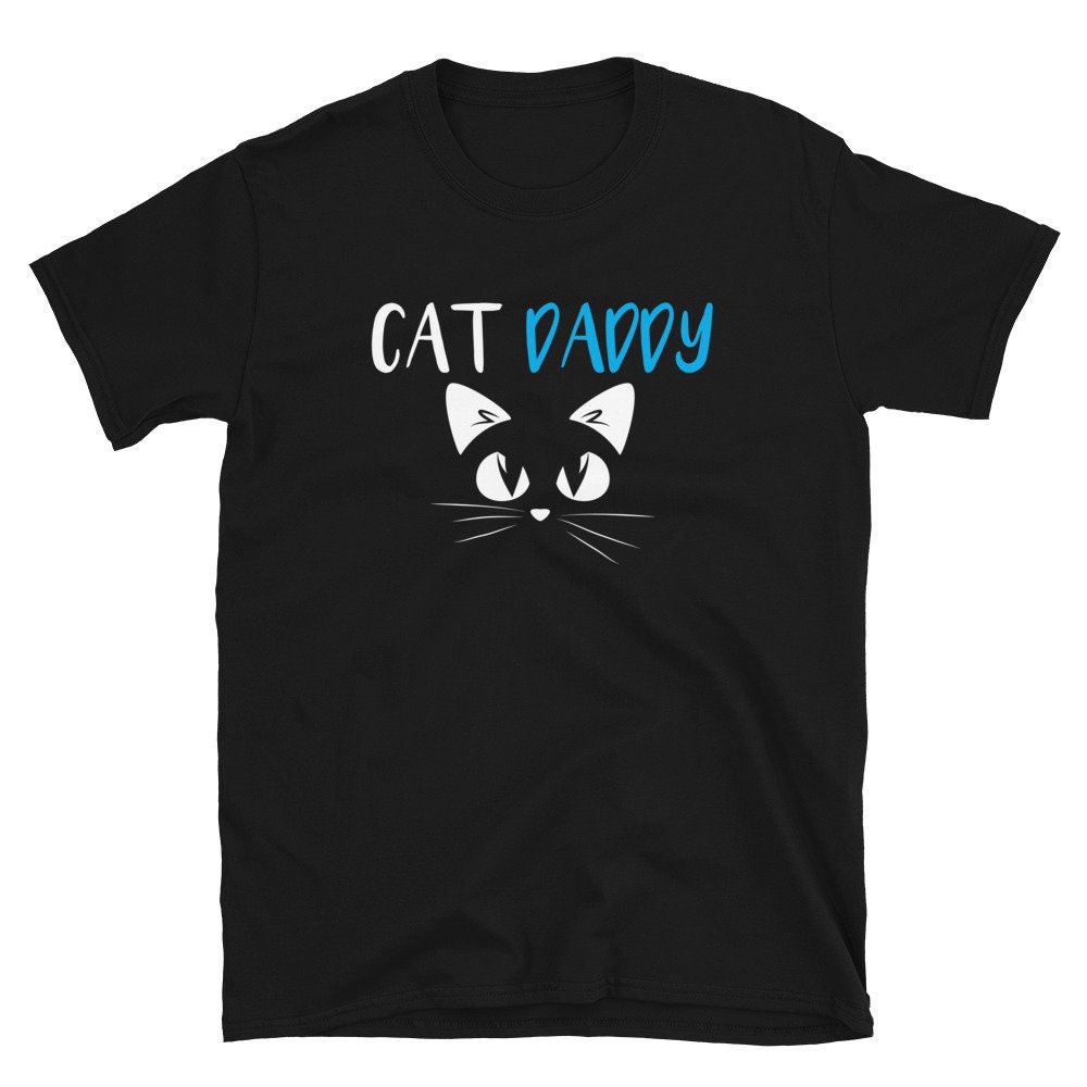 Cat Daddy Shirt Cat Dad gift Mens cat t shirt Black Cat Etsy