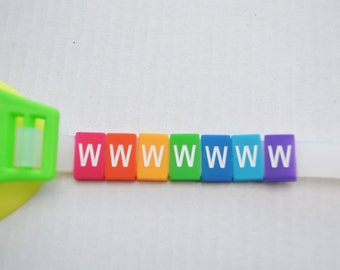 W Letter Tile - Swim Goggle Accessory