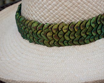 Hawaiian Feather Lei, Hat Band Lei Hulu Humu Papa, Diag Pattern