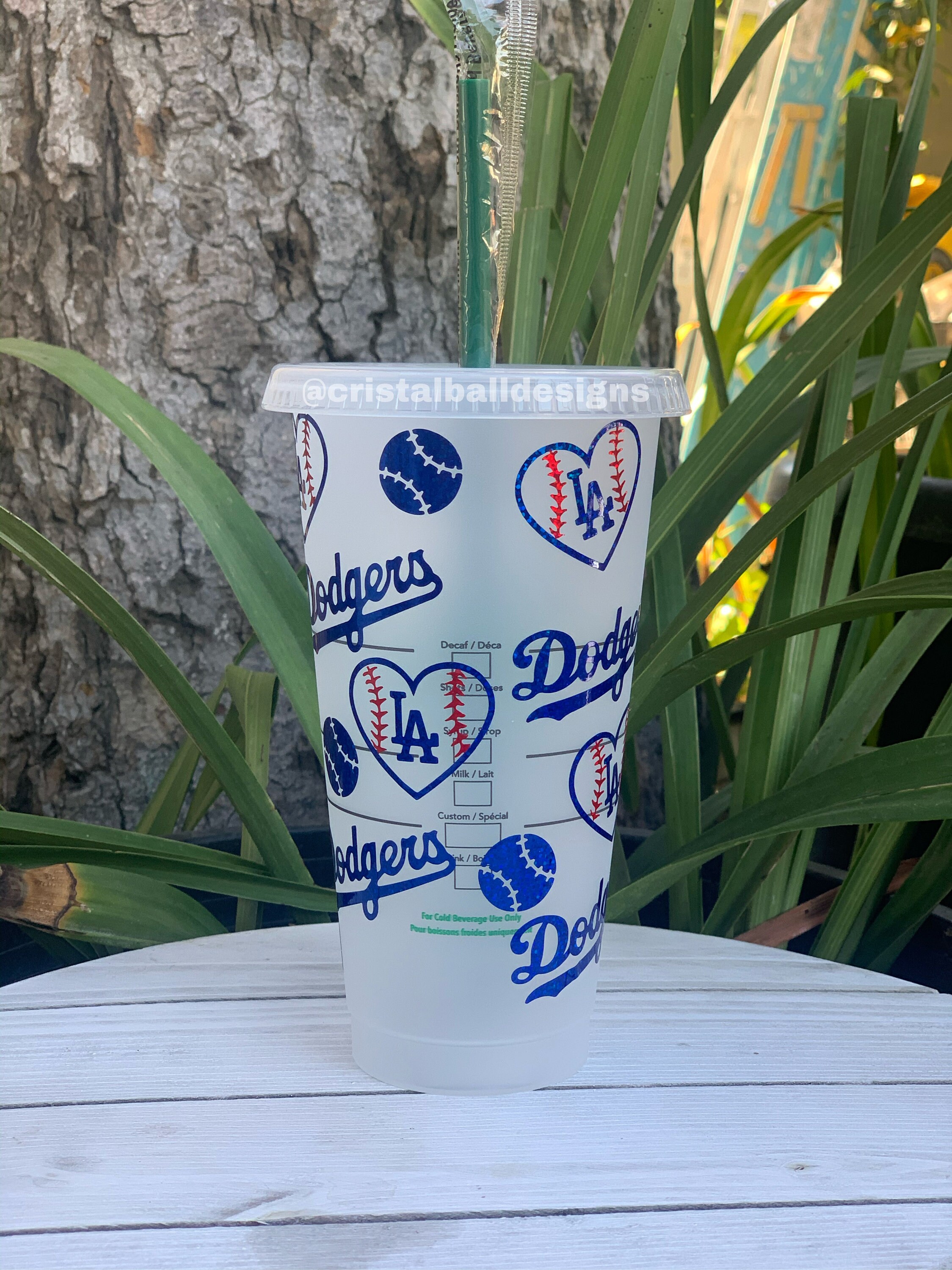 Starbucks Custom Dodgers Cold Cup / Béisbol Sirena / Vasos de Etsy