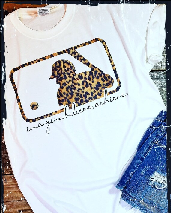 leopard baseball tee