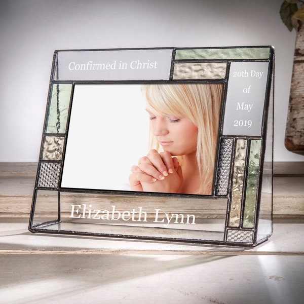 Confirmation Gift Picture Frame Personalized Religious Keepsake Boy Girl Christian Catholic RCIA Sponsor 4x6 Photo Pic 430-46H EP616