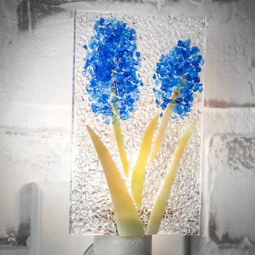 Night Light Purple Flower Decorative Wall Plug Light for Etsy