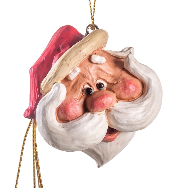 Large Santa Ornament with Jingle Bells Christmas Tree Decoration by Bert Anderson Bac 022