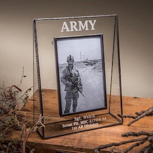 Military Frame Custom Gift Personalized Picture Frame U.S. Army Navy Marine Corps Graduation Retirement Photo Frame Pic 319 Series EP506