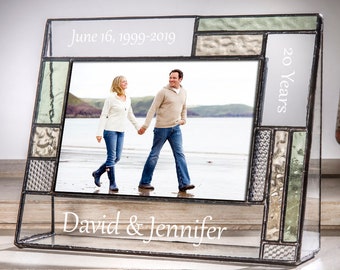 Anniversary Gift Picture Frame Personalized Gifts for Husband Wife Girlfriend Boyfriend Parents Wedding Photo 10 Years Pic 430 EP625 Series