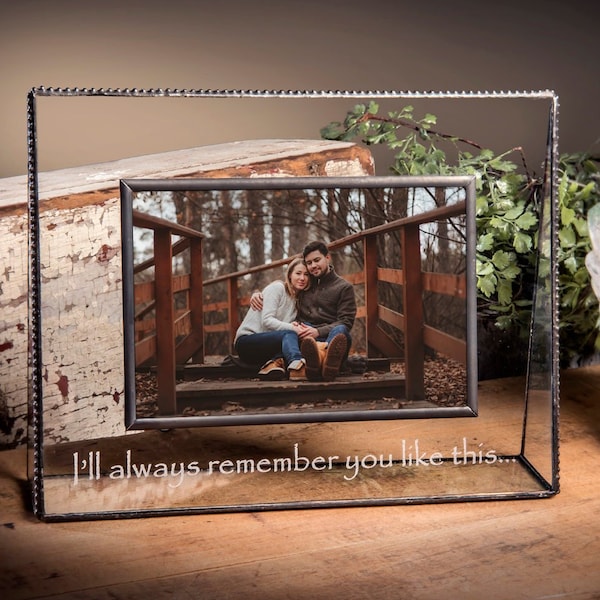 Custom Memorial Picture Frame Laser Engraved Clear Glass Photo Frame Personalized Message Sympathy Condolence Gift Pic 319 Series EP 509