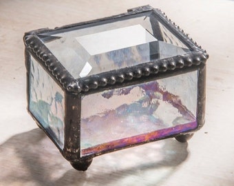 small glass trinket box