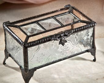 small glass trinket box