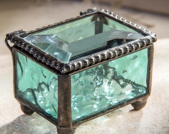 small glass trinket box