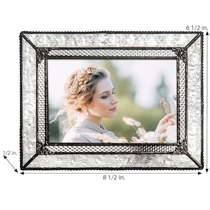 Picture Frame 8x10, 5x7, 4x6, 4x4 Square Wedding Anniversary Family Gift Home Decor Tabletop Clear Glass Photo Frame Pic 380-57HV image 8