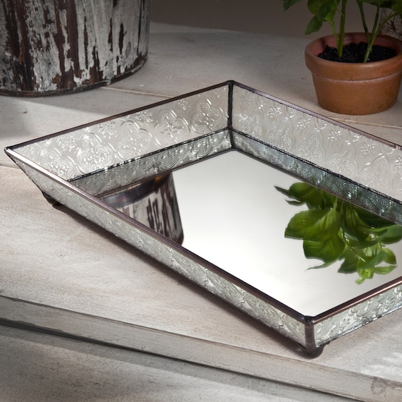 Large on sale glass tray
