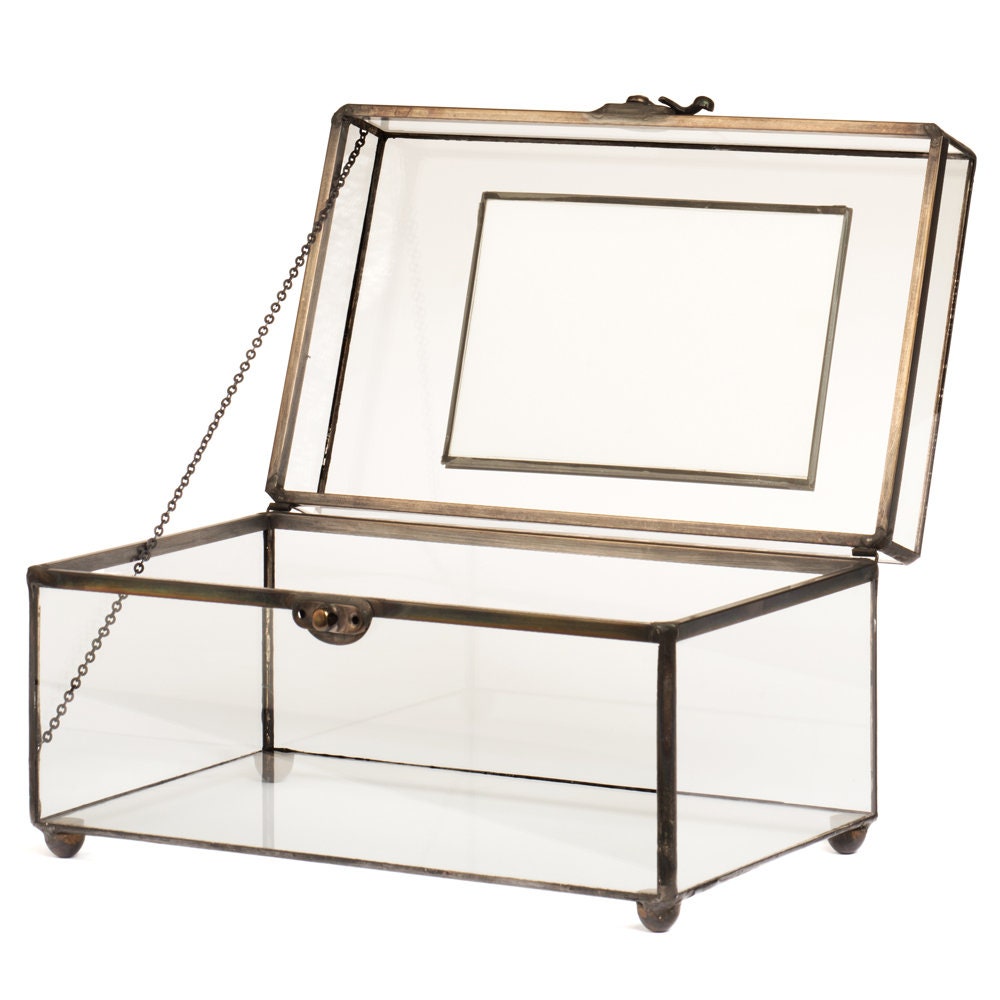 Large Glass Box Photo Display Case Clear Decorative Storage Etsy