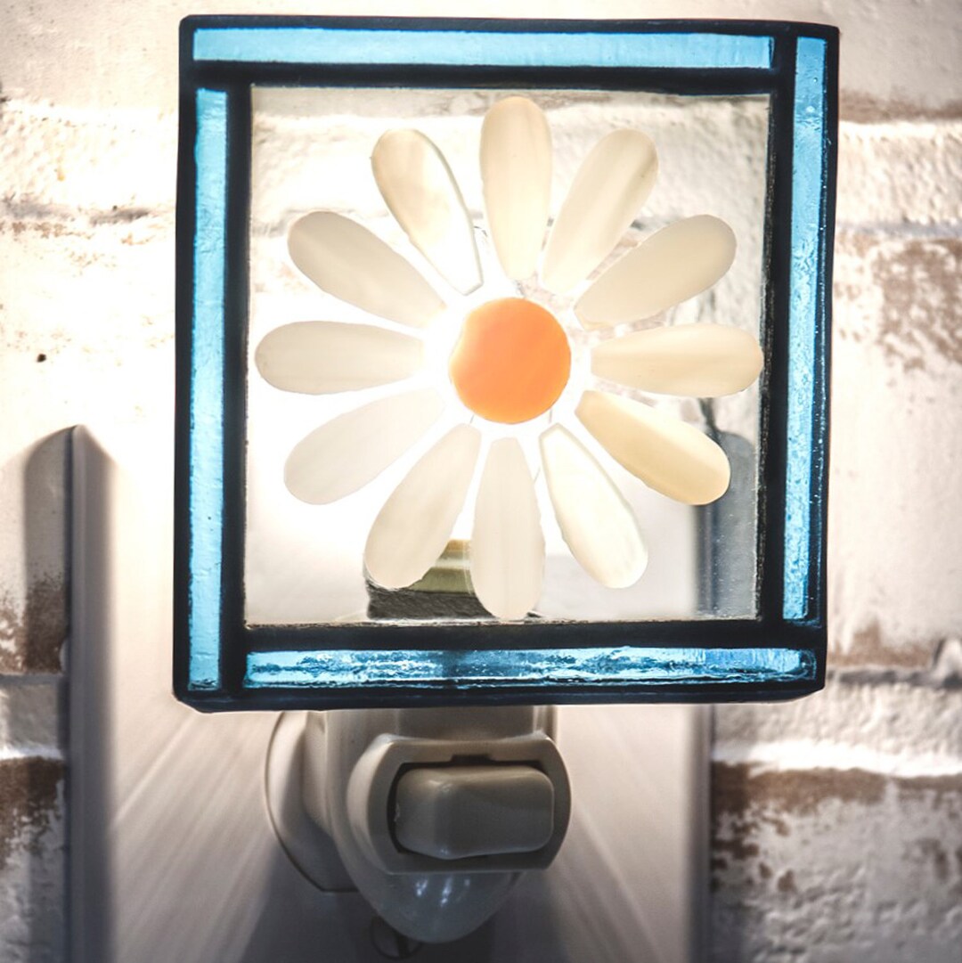 Flower Night Light Decorative Accent Wall Plug in Bedroom Bathroom