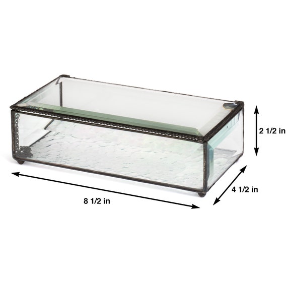 Caja de cristal transparente de 9 x 5,5 x 4 cm - 1 unidad por 12,50 €