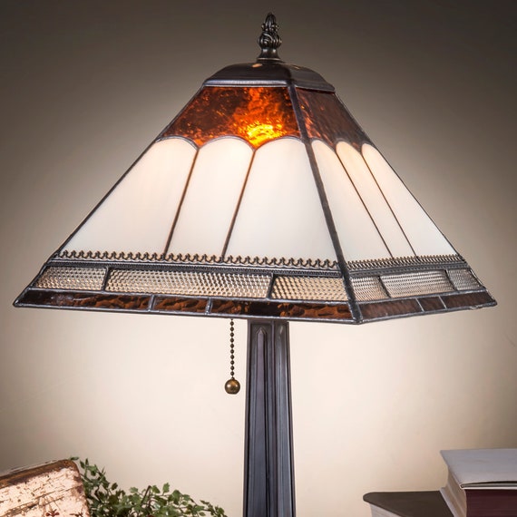 Mission Table Lamp Tiffany Stained Glass Lamp Craftsman Cabin
