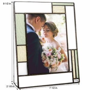 Wedding Picture Frame Personalized Gift Newly Married Couple Engagement Mr & Mrs Bridal Shower 4x6 or 5x7 Vertical Photo Pic 430 EP619 5x7 vertical