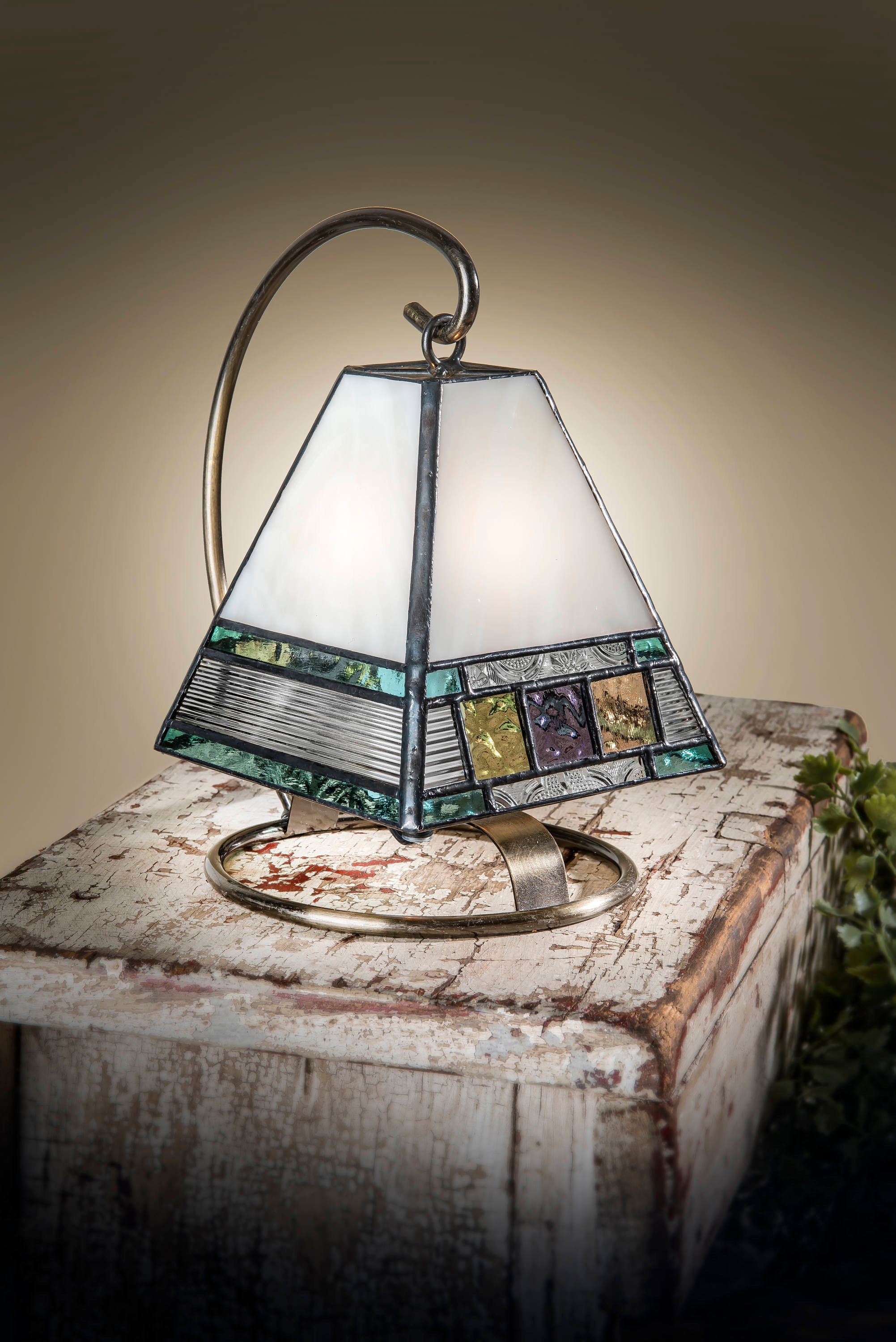 Small Lamp Accent Lighting Night Light Tiffany Stained Glass Etsy