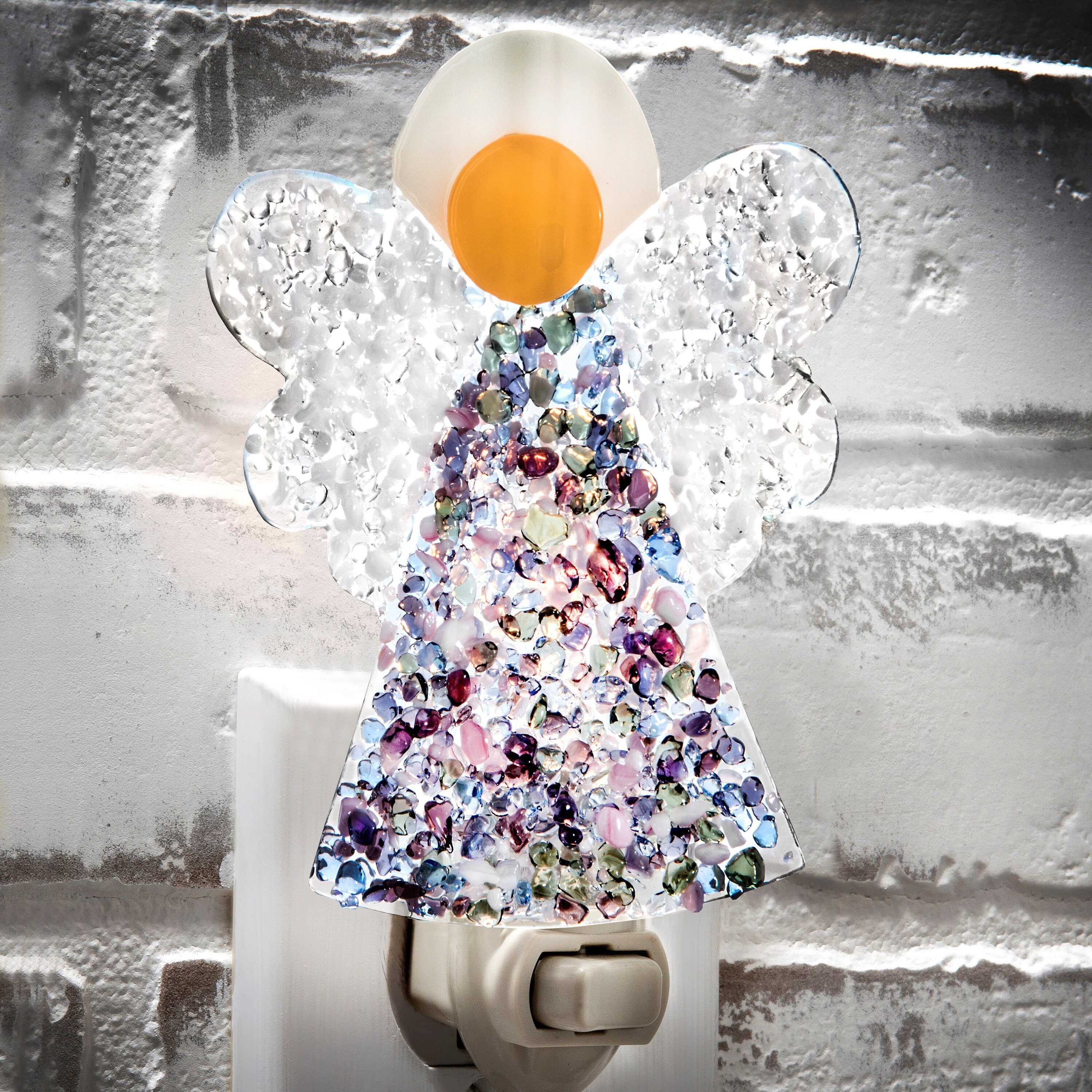 Angel Night Light Nursery Bathroom or Bedroom Decorative Fused
