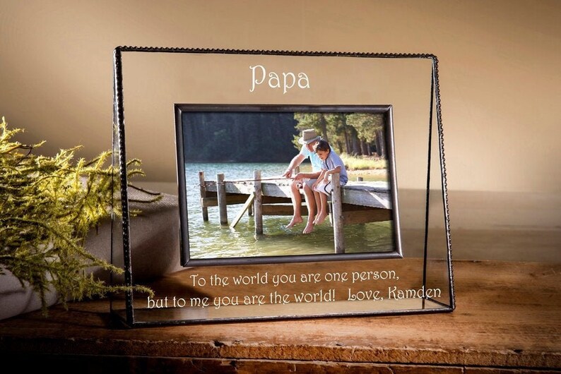 Grandpa Frame Papa Gift Custom Picture Frame Photo Keepsake Etsy