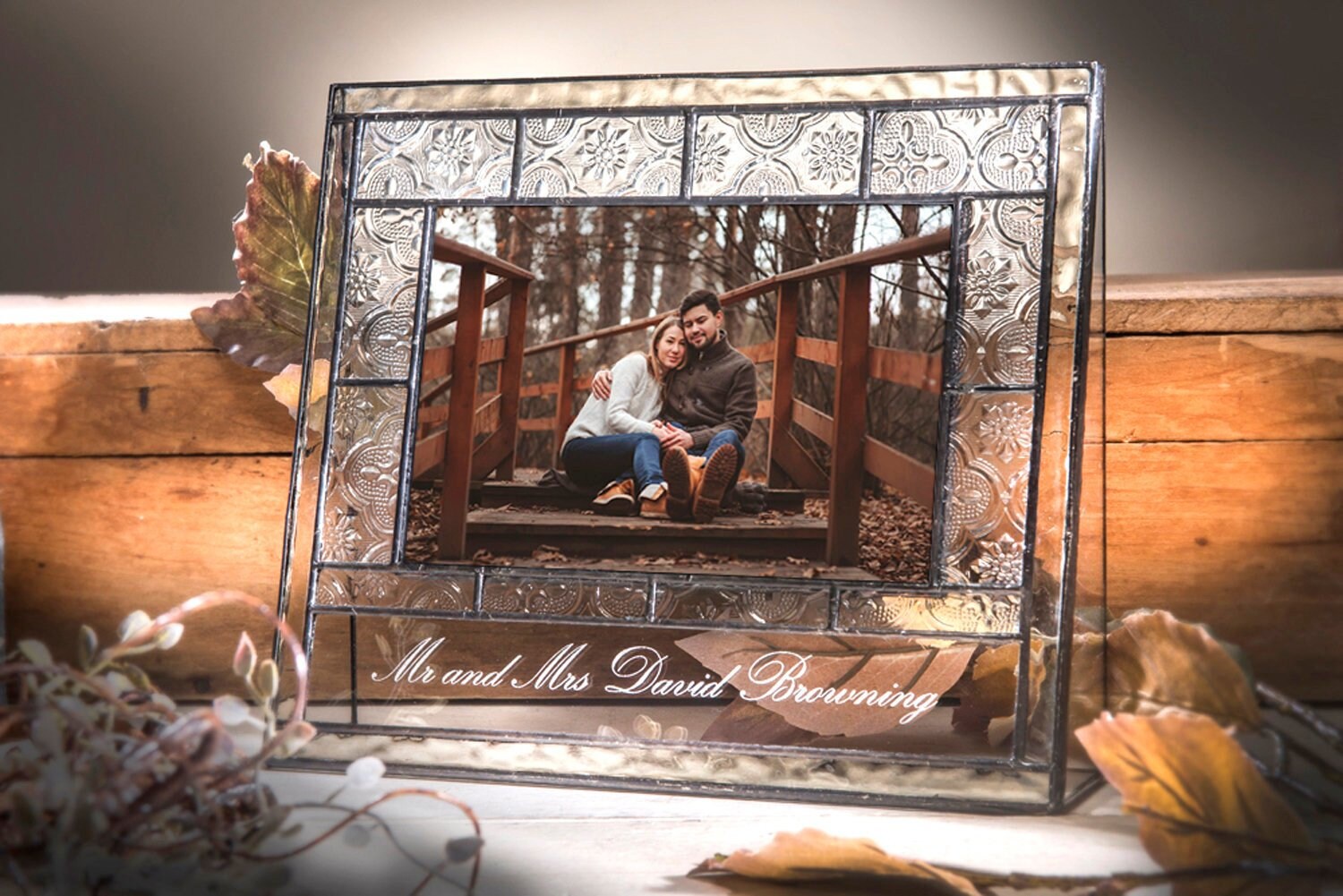Wedding Picture Frame Personalized Wedding Gift Engraved Glass Etsy