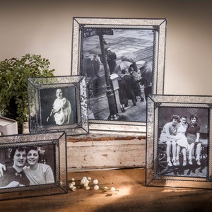 Picture Frame 8x10, 5x7, 4x6, 4x4 Square Wedding Anniversary Family Gift Home Decor Tabletop Clear Glass Photo Frame Pic 380-57HV image 10