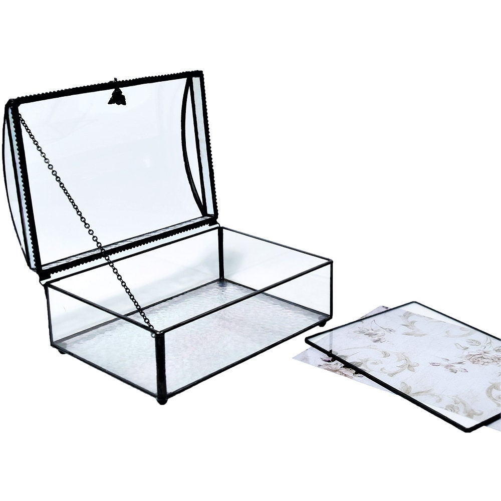 Invitation Keepsake Box Large Glass Display Box Wedding Etsy