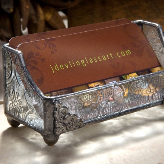 Vintage Business Card Holder for Women Desk Accessories ...