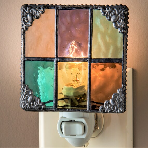 Glass night sale light plug in