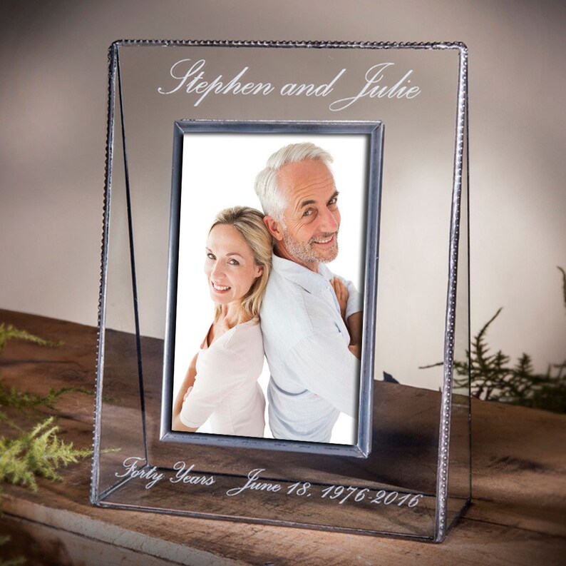 Anniversary Gift Picture Frame Parents Couple Personalized Etsy