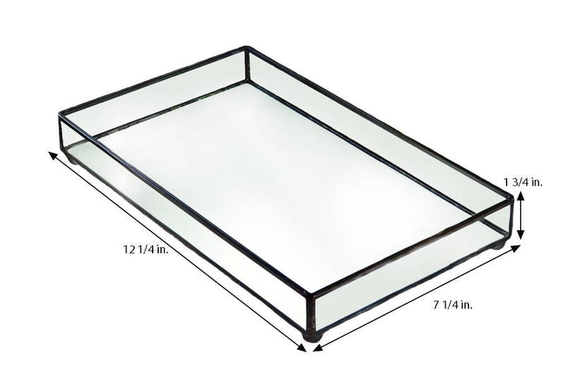 Personalized Glass Tray Vanity Organizer Mirrored Tray With Etsy