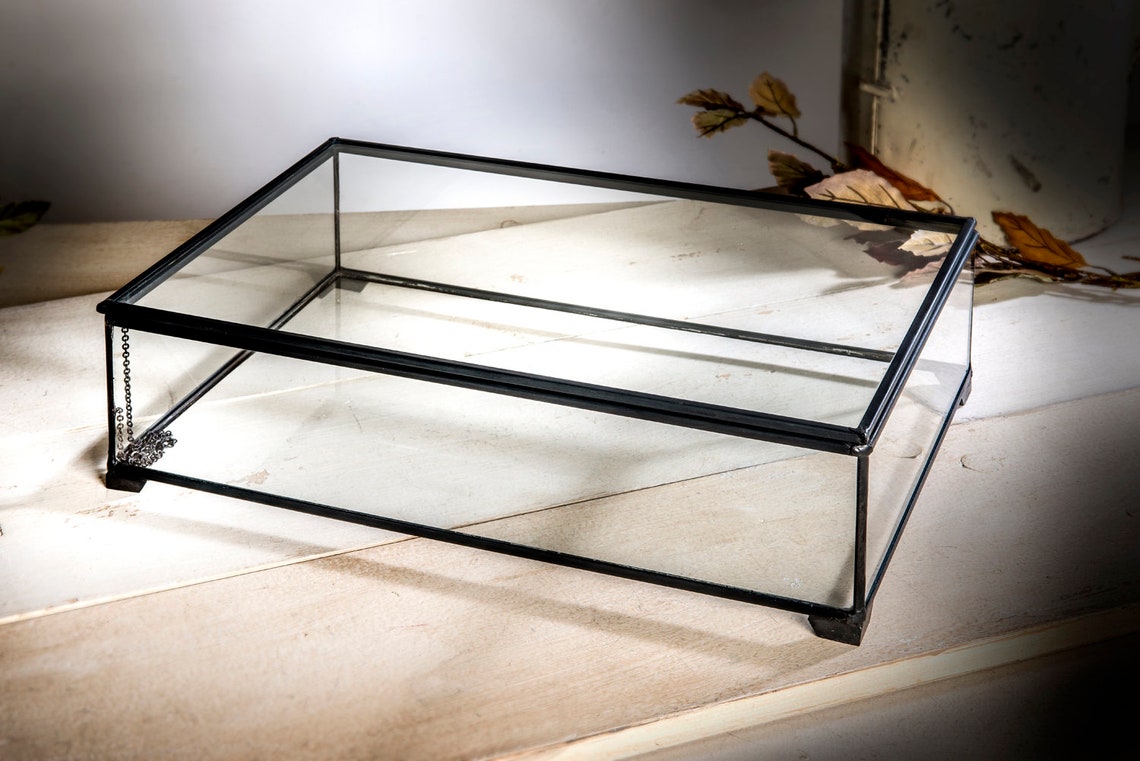 Display Box Large Clear Glass Case Decorative Keepsake Wedding Etsy