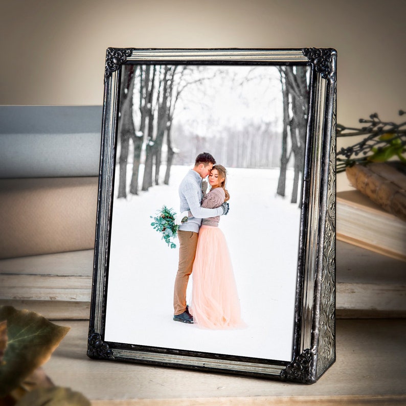 Picture Frame 8x10, 5x7, 4x6, 2x3 Glass Photo Frame Gift for Mom Wedding Anniversary Baby Christmas Family Pic 360 Series 5x7 vertical