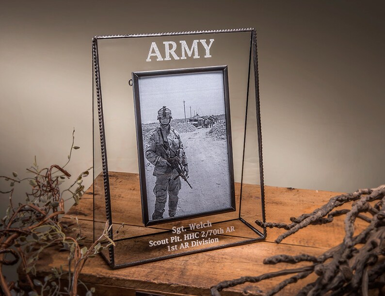 Military Gift Personalized Picture Frame U.S. Army Gift Etsy