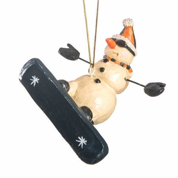 Snowboarding Ornament Gift for Snowboarder Snowmen Christmas Tree Decoration Winter Decor Bac 074