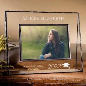 Graduation Frame Personalized Gift High School Graduate College Grad Picture Frame Custom Engraved Photo Frame Class of 2024 Pic 319 EP500